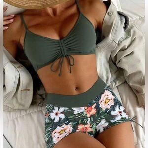SUPER CUTE&MODEST FLORAL TRUNKINI